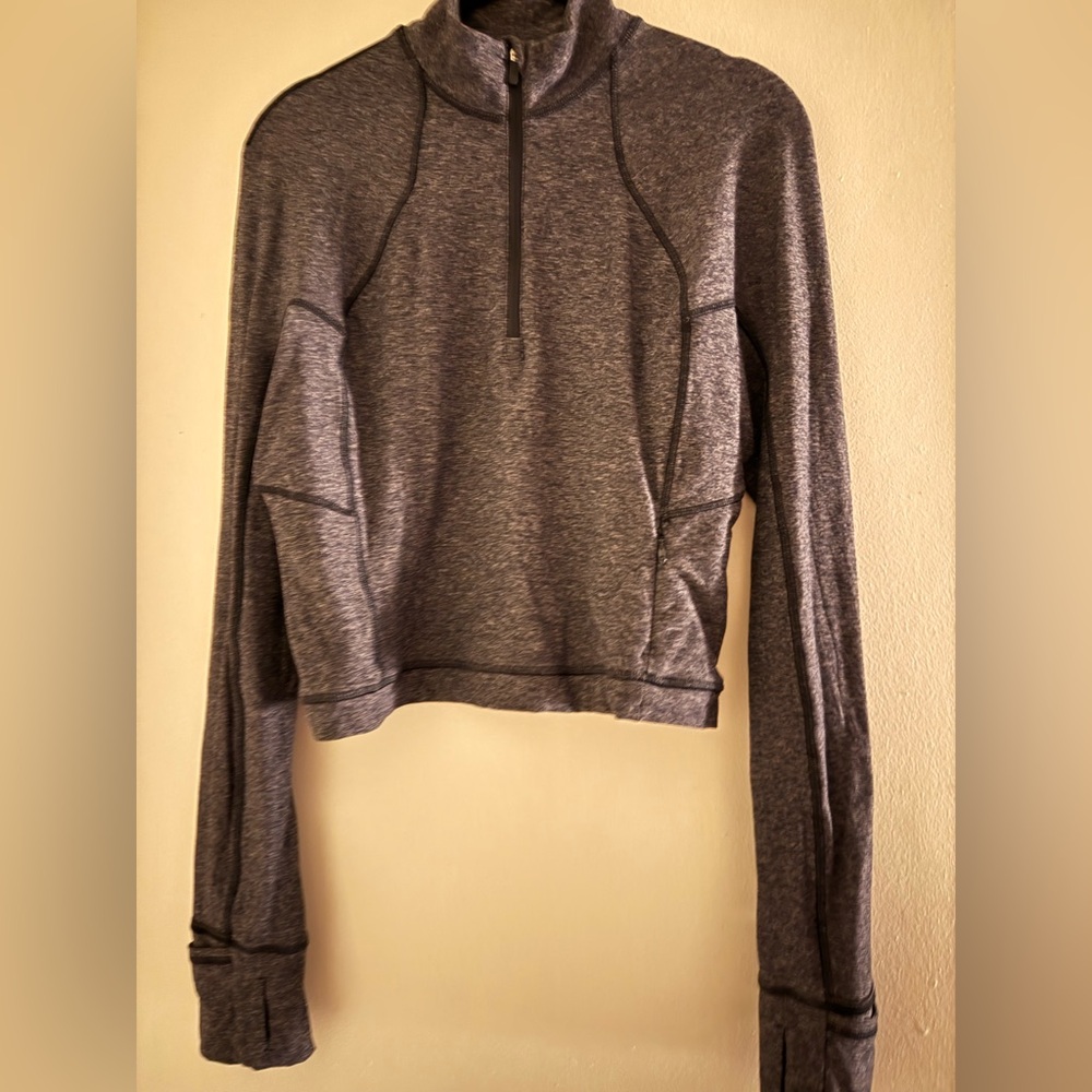 Size 8 Special Edition Lululemon It's Rulu Run Cropped Half Zip Ribbed